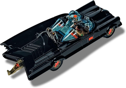 Corgi - RT26701 - Diecast Model Cars, Batmobile avec Batman et Robin, Cadeaux Souvenirs pour Hommes, Femmes et Enfants du Royaume-Uni, Petits Modèles de Voitures Moulées sous Pression pour Garçons