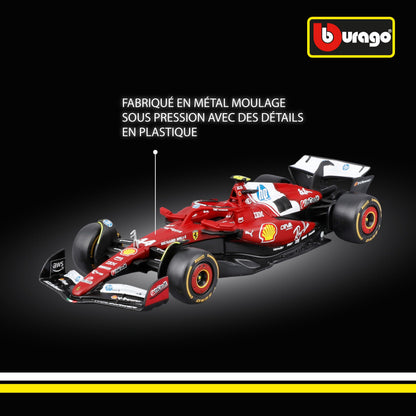 Bburago - F1 BWT Alpine A525 2025#10 Gasly, Voiture Diecast à l'échelle 1:43 avec détails Authentiques, réplique F1 Alpine, livrée Bleue/Rose, Licence Officielle, âge recommandé 3+ Ans