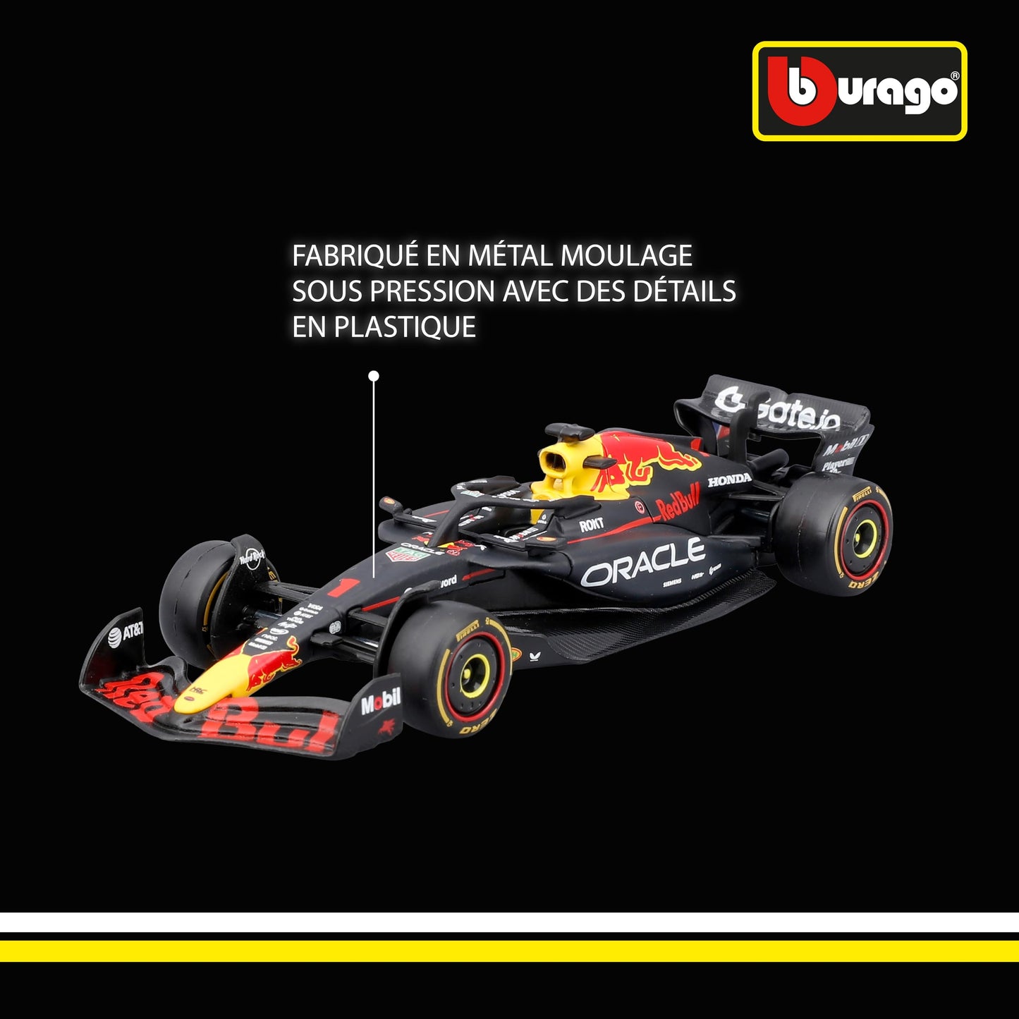 Bburago - F1 BWT Alpine A525 2025#10 Gasly, Voiture Diecast à l'échelle 1:43 avec détails Authentiques, réplique F1 Alpine, livrée Bleue/Rose, Licence Officielle, âge recommandé 3+ Ans
