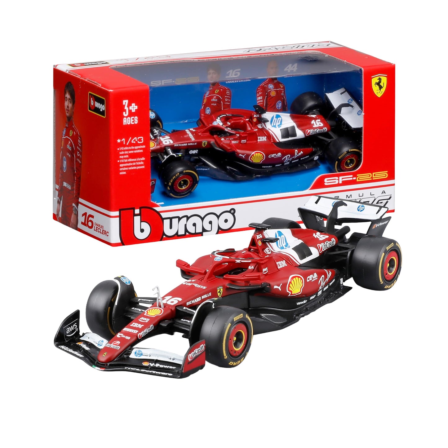 Bburago - F1 BWT Alpine A525 2025#10 Gasly, Voiture Diecast à l'échelle 1:43 avec détails Authentiques, réplique F1 Alpine, livrée Bleue/Rose, Licence Officielle, âge recommandé 3+ Ans