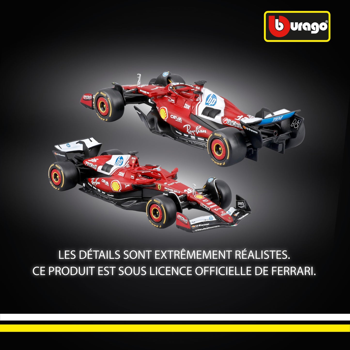 Bburago - F1 BWT Alpine A525 2025#10 Gasly, Voiture Diecast à l'échelle 1:43 avec détails Authentiques, réplique F1 Alpine, livrée Bleue/Rose, Licence Officielle, âge recommandé 3+ Ans