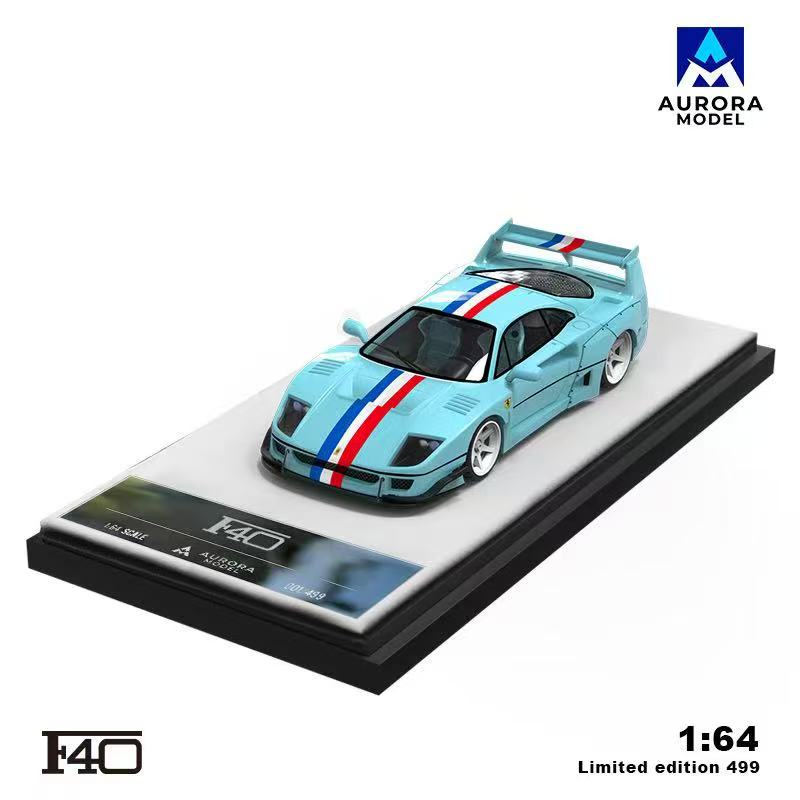 Aurora Model Ferrari F40 (Blue-No figure)