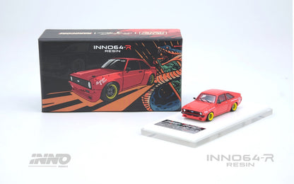 Inno64-R Limited Event Edition RESIN Ford Escort MK2 Pandem "Emotion" Retro (Havoc Red)