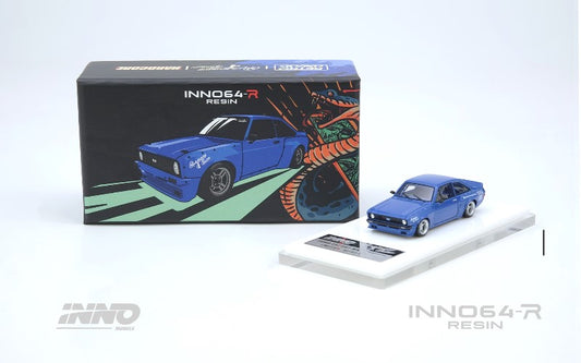 Inno64-R Limited Event Edition RESIN Ford Escort MK2 Pandem "Emotion" Retro (Havoc Blue) (Copy)