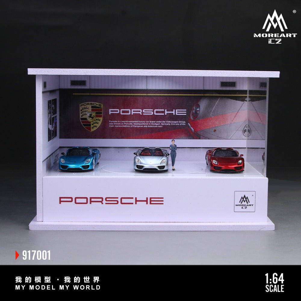 MoreArt Porsche Lighting & Rotating Diorama Display Scene