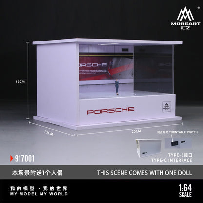 MoreArt Porsche Lighting & Rotating Diorama Display Scene