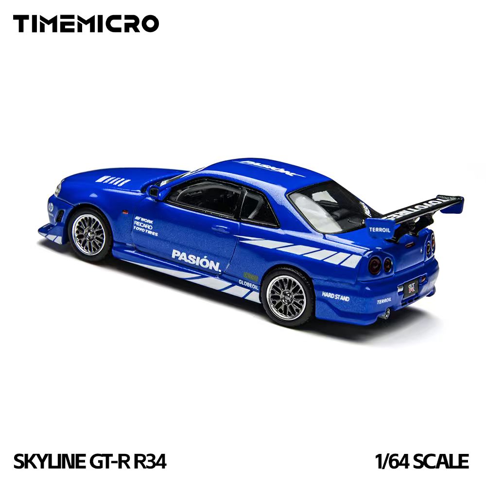 TimeMicro Nissan Skyline C-West GT-R R34 (Blue)