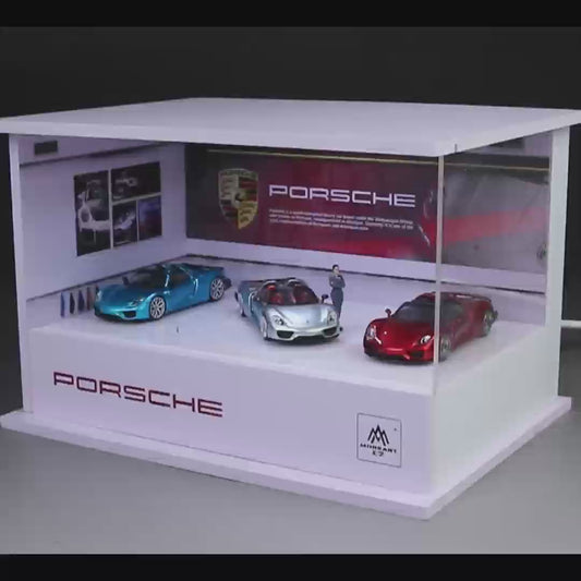 MoreArt Porsche Lighting & Rotating Diorama Display Scene